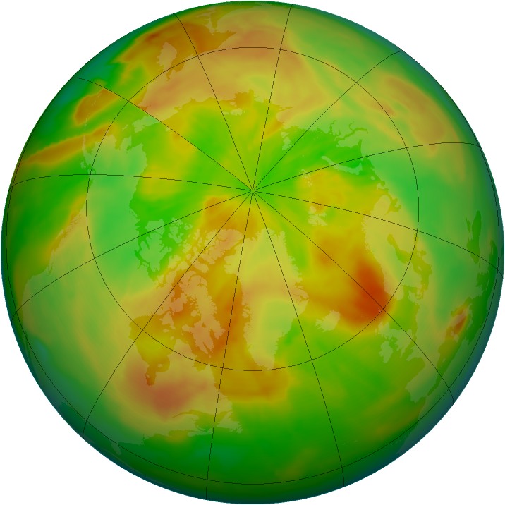 Arctic ozone map for 22 May 2015